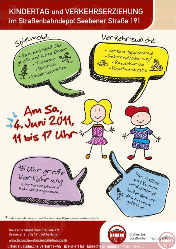 Plakat zur Veranstaltung "Kindertag mit Verkehrserziehung" 2011