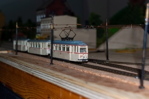 Foto von einem LOWA-Zug auf der Modellbahnanlage